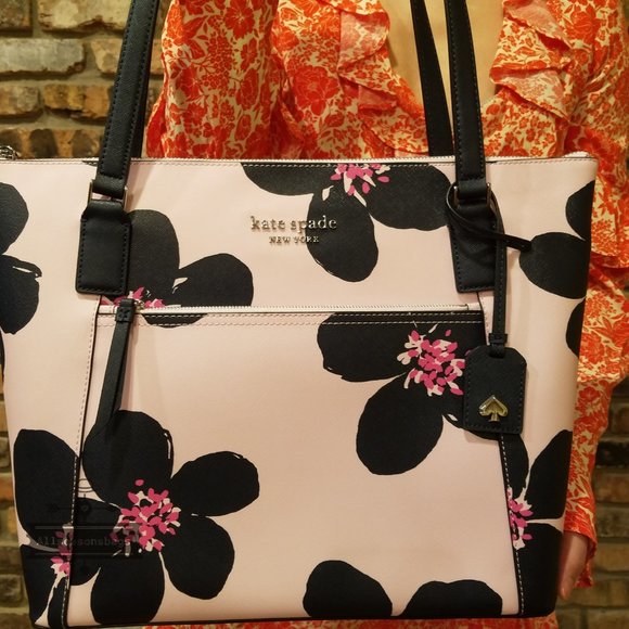 kate Spade Cameron Pocket Tote Grand Flora LARGE - Picture 2 of 8